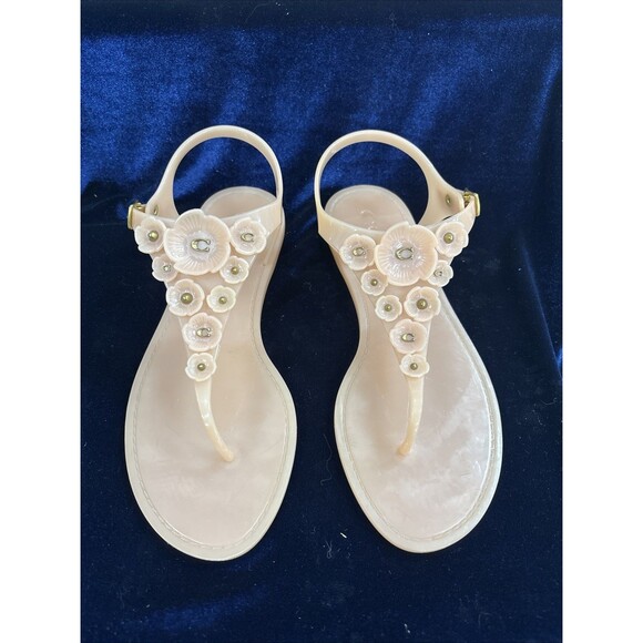 Coach Tea Rose Jelly Sandal Size 8 - Picture 1 of 7